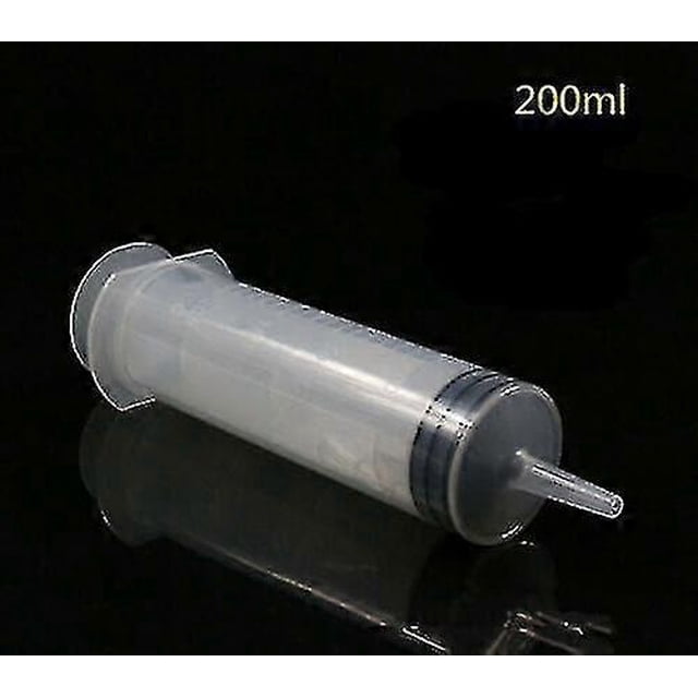 200ml Reusable Big Large Plastic Hydroponics Nutrient Measuring Syringe