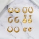 thumbnail image 3 of Pendientes de Moda JeenMata Juego de 6 Pares Baño de Oro Amarillo Hipoalergénicos, 3 of 5