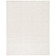 SAFAVIEH Abstract Delia Geometric Striped Wool Area Rug, Ivory/Beige, 9' x 12'