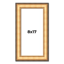8x17 Frame Gold Plein Aire Solid Wood Picture Frame Width 2 Inches | Interior Frame Depth 0.5