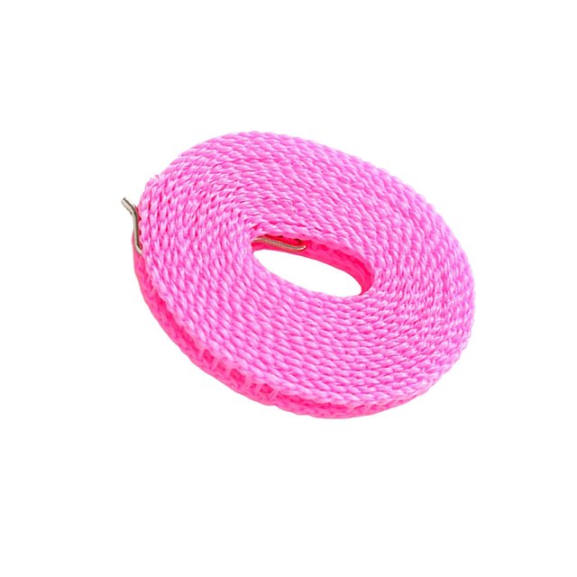 facefd Corde à Linge Extensible Portable pour Jardin Camping Accessoires RV Rose 300cm