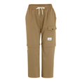 thumbnail image 3 of Women's Zip Off Convertible Straight Leg Cargo Pants, Two in One Long Pants to Shorts with Detachable Hem, Lightweight Travel Hiking Trousers for Outdoor, Breathable Khaki XXL, 3 of 8
