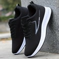 thumbnail image 5 of Men's Breathable Mesh Sneakers,  Black Trendy Versatile Work Shoes Summer Anti-Odor Casual Shoes, Slip- Lightweight Woven Running Shoes,, 5 of 7