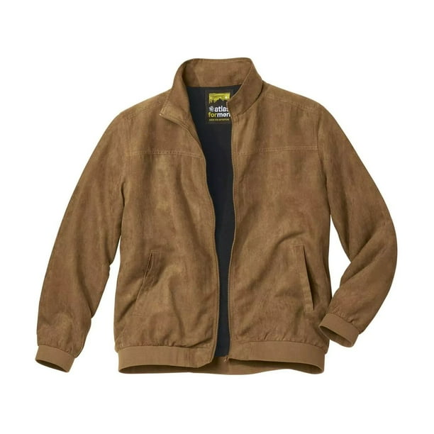 Atlas For Men - Chaqueta de Ante Sintético para Hombre (Ocre)