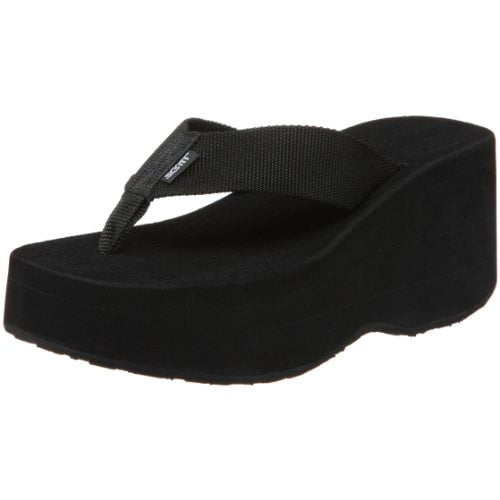 Scott Hawaii Women's Wahine Thong Sandal,Black,8 M US