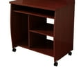 thumbnail image 4 of Benjara Niro Utility Desk Cart with Hutch- 7 Shelves- 53" Mahogany Brown, 4 of 5