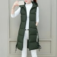 thumbnail image 7 of FEIFLY Women Casual Solid Color Coats Hooded Vest Zipper Pockets Loose Sleeveless Jacket Long Coats Classic Female Outwear, 7 of 7