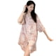 thumbnail image 5 of Camisones elegantes con estampado francés para mujer, ropa de noche de seda satinada, dulce camisón Simple, camisa de casa, falda para dormir de verano, 5 of 5