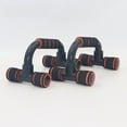 thumbnail image 3 of Home Fitness H-Frame Push-Up Bars with Foam Support - Versatile Chest & Abdomen Training Equipment, Durable Material, Easy Assembly, Compact & Portable Design for Home Workouts (Blue-Black), 3 of 6