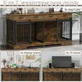 thumbnail image 5 of Double Dog Crate, Cuoote Large Dog Crate Furniture for 2 Dogs, 71" Dog Kennel TV Stand with 4 Storage Drawers, 5 of 8