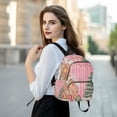 thumbnail image 6 of FORMRS Mini Backpack Purse for Women Travel Daypack Casual Shoulder Bag, Brown Gingerbread House, 6 of 7