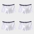thumbnail image 1 of Summer Men Boxers Ice Silk Seamless Panties Ultra-thin Gradient Color Underpants Breathable 4 PCS Set Slip Silk Panties Men 3 M, 1 of 6