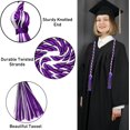 10 PCS Graduation Honor Cords Purple and White Graduation Cords, 67