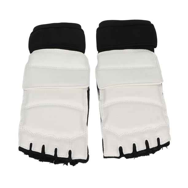 Protector De Pie De Boxeo Grueso Correa Ajustable Protector De Pie De Sparring Elástico Para Niños Adultos Unisex Cuero De PU Negro Ligero Transpirable