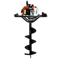 thumbnail image 2 of XtremepowerUS V-Type 63CC 2 Stroke Gas Post Hole Digger One Man Auger 3/4" Shaft with 10" Auger Bit Set, 2 of 7