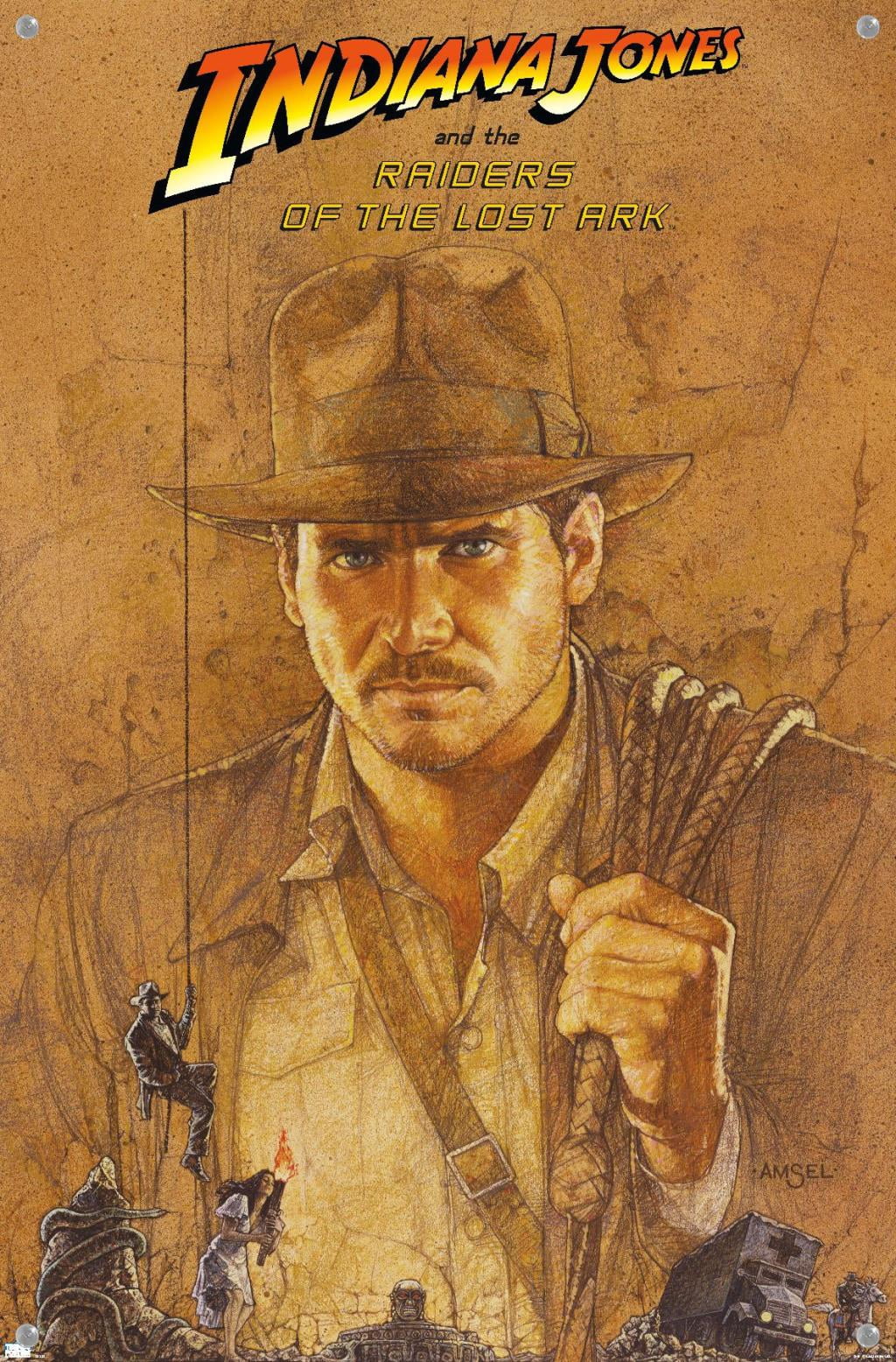 Indiana Jones And The Raiders Of The Lost Ark - One Sheet Wall Poster with Push Pins, 14.725" x 22.375"