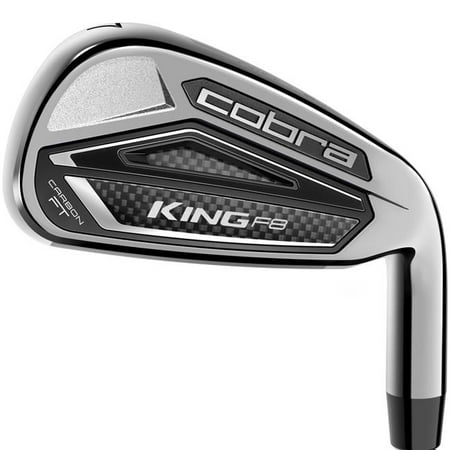 Cobra King F8 Men's Golf Iron Set (5-GW, Steel Shaft, Regular Flex, Left (Best Steel Shafts For Irons)