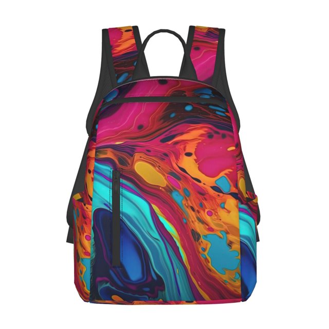 Easygdp Colorful Abstract Swirls para Easygdp Yak - Mochila Casual Ligera y Resistente para Viaje y Senderismo para Hombres y Mujeres