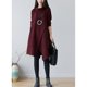 thumbnail image 5 of Otoño e Invierno Casual mujer sólido alto cuello base suelta, 5 of 6
