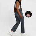 thumbnail image 6 of SELONE Denim Capris for Women Casual Leggings Pants Lounge Flare Pants High Stretch Soild Summer Clothes Black S, 6 of 8