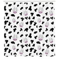 thumbnail image 3 of Ambesonne Cow Print Shower Curtain, Animal Hide Design, 69"Wx75"L, Black White Lilac, 3 of 3