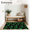 thumbnail image 3 of ODIKA 2'x3' Machine Washable Non-Slip Area Rug, Christmas Tree Pine Forest Latch Hook Cushion Kit Evergreen Design High Traffic Rug, Green, 644935, 3 of 7