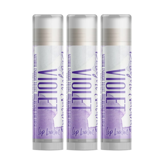 Delight Naturals Violet Lip Balm - 3 Pack