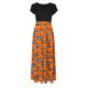 thumbnail image 3 of Faldas largas Vestido informal con cuello redondo, traje de vacaciones de estilo elegante y ajustado para mujer de talle alto Ygjytge Naranja T L para Mujer, 3 of 6