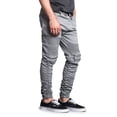 thumbnail image 5 of Victorious Men's Scrunch Stacked Biker Twill Jogger Pants JG882 - Dark Gray - 2X-Large, 5 of 6