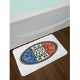 thumbnail image 2 of France Bath Mat, Grunge Pattern Rubber Stamp with Text Written Marseille on French Flag, Plush Bathroom Decor Mat with Non Slip Backing, 29.5" X 17.5", White and Multicolor, by Ambesonne, 2 of 2