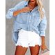 thumbnail image 1 of Primavera otoño nueva camisa de mezclilla de mujer estilo Retro coreano Casual chaqueta de bolsillo suelta abrigo, 1 of 5