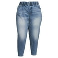 thumbnail image 3 of Terra & Sky Women's Plus Size Paperbag Waist Jeans, 3 of 5