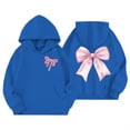 thumbnail image 4 of AWZXDE Graphic Hoodies For Girls Long Sleeve Bow Print Pullover With Pocket Soft Relaxed Fit Outfit For Kids School Everyday Casual Wear Z1-Blue - 12-18 Months, 4 of 4