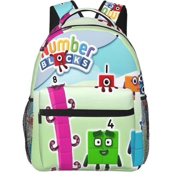 Number blocks-4 Laptop Busienss Casual Daypack Travel Backpackbag Bookbag Bags