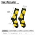 thumbnail image 2 of Gukieu Orange Lemon Print Contrast Color Mid-calf Socks, Sweat-wicking Athletic Socks, Unisex Clothing Accessories, 2 of 6