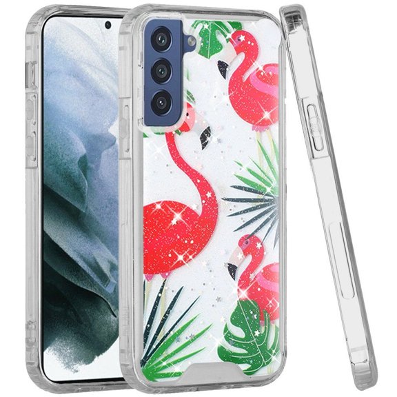 Bemz Slim [Epoxy Glitter] Protective Cover Designed for Galaxy S21 FE Case - Flamingo