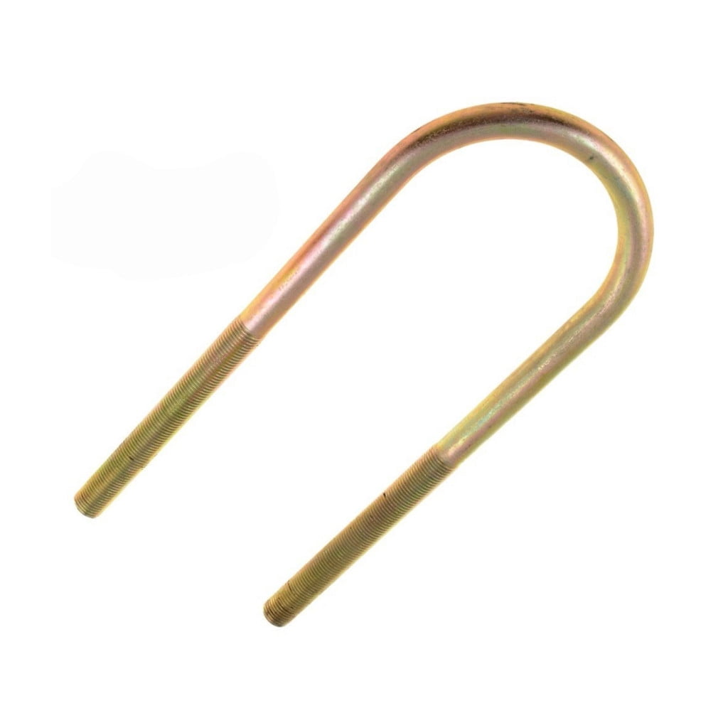 KarParts360 Threaded U-Bolt | Steel | Yellow Zinc | Fine Thread | Round U-Bolt | Heat Hardened | 1/2 Inches Thread Diameter
