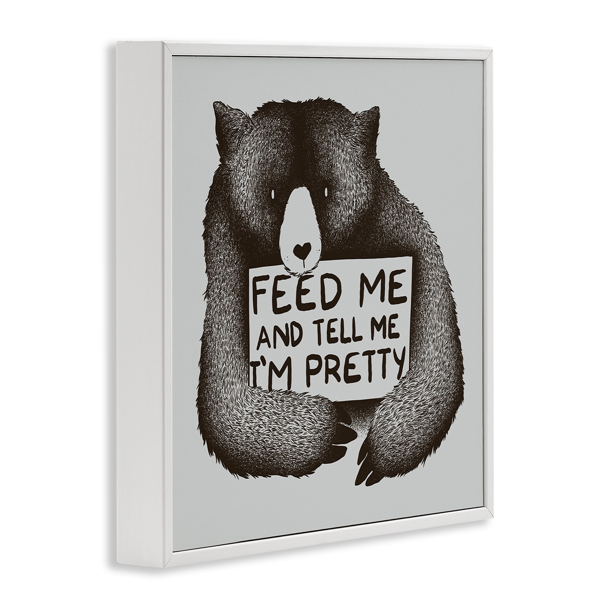 Stupell Industries Feed & Tell Me I'm Pretty White Framed Giclee Art, design by Tobe Fonseca