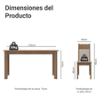 thumbnail image 3 of Juego de Comedor MADESA Mesa de Madera con 6 Sillas Marrón/Crema/Beige, 3 of 9