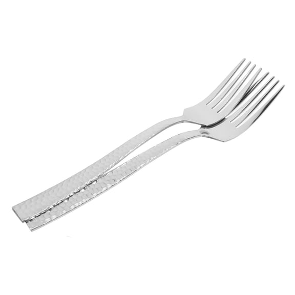 WORGEOUS 2 Pcs Fans Vents Fork Versatile Dining Utensils 19.60X2.50X0.30CM Silver