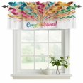 thumbnail image 2 of 2 Pack Valances for Windows, Colorful Congratulations Window Valances for Living Room/Bedroom/Bathroom, Funny Words Graduation Season Light Filtering Kitchen Curtain Valance 42"W x18" L, 2 of 9