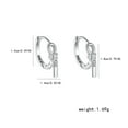 thumbnail image 4 of Cute CZ Bow Small Hoop Earrings for Women Cartilage 925 Sterling Silver Small Huggie Helix Hoops Earring, 4 of 7