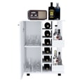 thumbnail image 6 of 32" H White Bar Cart with 6 - Bottle Cubbies and Side Shelves / Perfect for Home Party Liquor Storage, 6 of 6