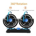 thumbnail image 5 of 12V Electric Car Fan 360 Degree Rotatable Dual Head Car Auto Cooling Air Fan, 2 Speed Car Fans, 5 of 8