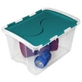 thumbnail image 6 of Sterilite 48 Qt. Hinged Lid Storage Box Teal Sachet Set of 6, 6 of 6