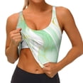 thumbnail image 3 of Pofeuu Green And Gold Abstract Marble Print Sports Bra for Women Sexy Vest Yoga Running Gym Fitness Crop Bras Tops-Large, 3 of 8