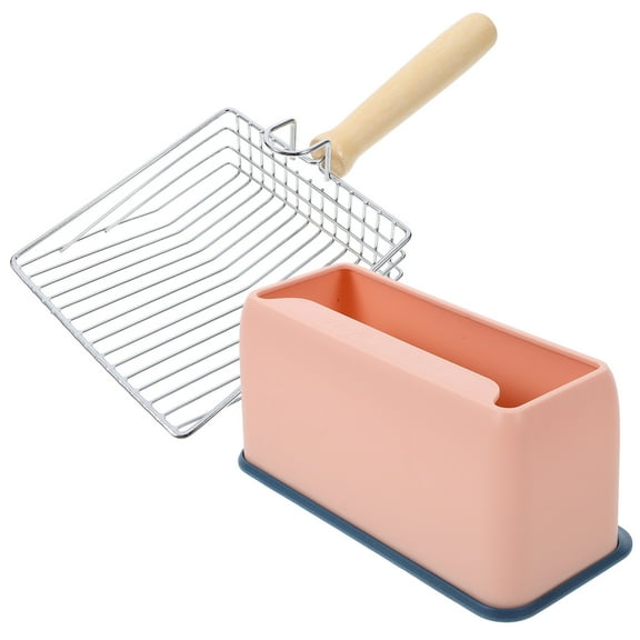 FRCOLOR  Cat Litter Scoop with Holder Stainless Steel Shovel