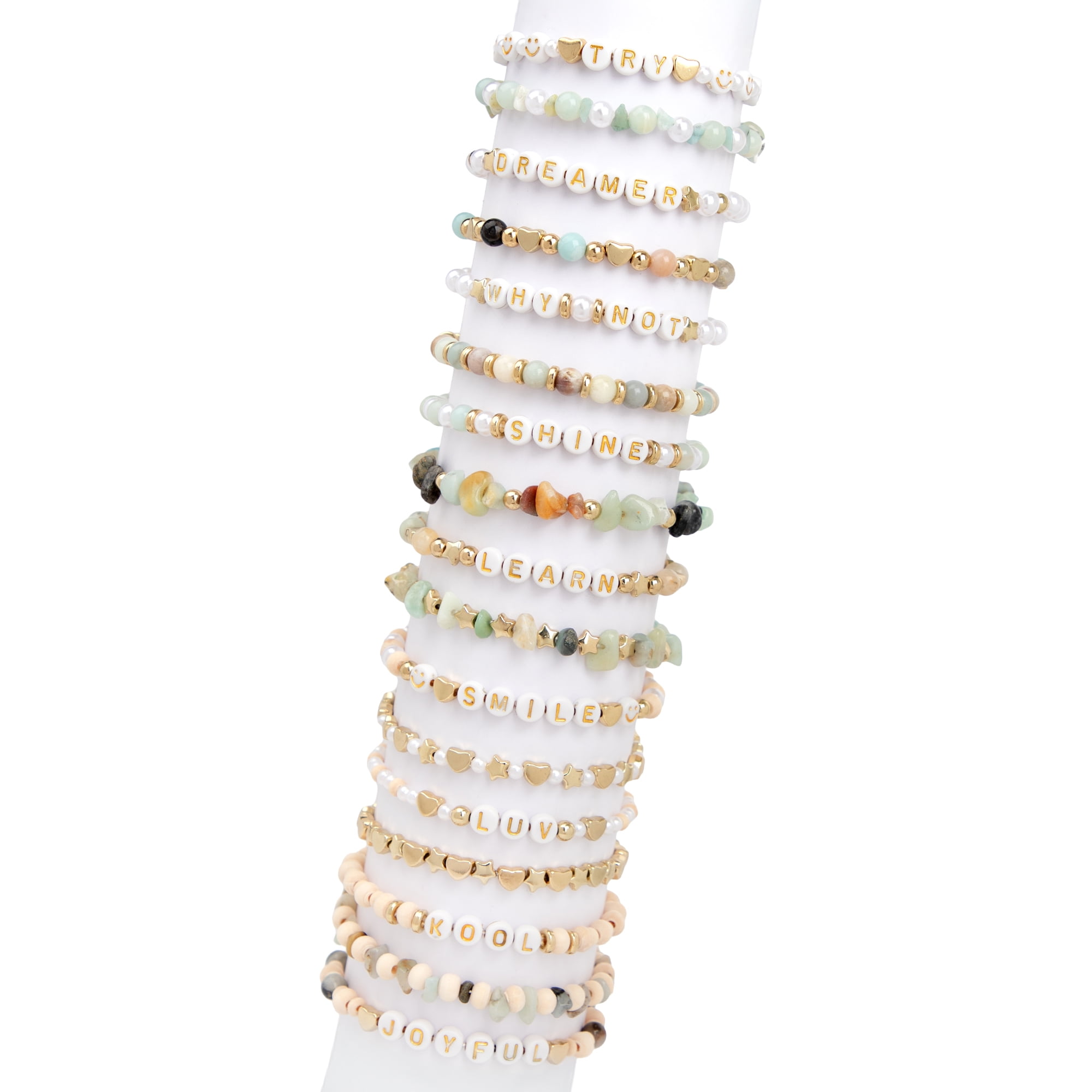 Cousin DIY Artisan Bead Kit for Jewelry Making - 1440 Pieces Includes Stone, Letter, Copper, Plastic Pearl, and Wood Beads