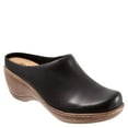 thumbnail image 1 of SoftWalk Sabots pour Femmes, Cuir Noir, 7 TG, 1 of 15