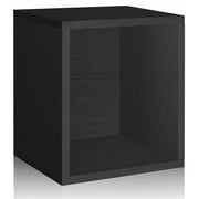 Way Basics Eco Stackable Storage Cube Plus and Cubby Organizer, Black